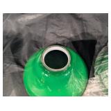 Green Glass Bell-Shaped Lamp Shades (Lot of 3)