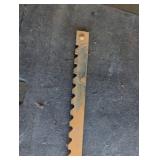 Vintage Long Serrated Blade Saw with Spring-Loaded Clamp
