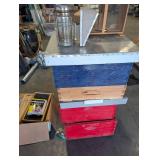 Beekeeping Equipment Set: 4 Hive Boxes, Smoker, 10 Frames, Gloves, Beekeeping for Dummies