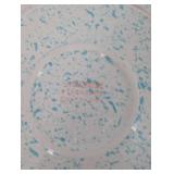 Speckled Ceramic Bowl Set with Nested Cup - Colorful Rim Pattern, 2-Piece