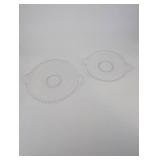 Clear Glass Charger Plates - Beaded Rim Set of 2