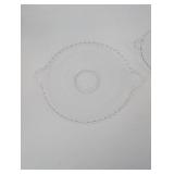 Clear Glass Charger Plates - Beaded Rim Set of 2