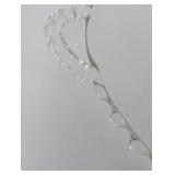 Clear Glass Charger Plates - Beaded Rim Set of 2