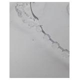 Clear Glass Charger Plates - Beaded Rim Set of 2
