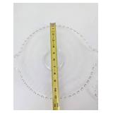 Clear Glass Charger Plates - Beaded Rim Set of 2