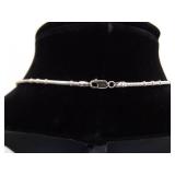 .925 Sterling Silver Abalone and Black Pearl Cross Pendant and Thick Necklace