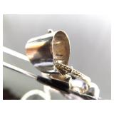 .925 Sterling Silver Abalone and Black Pearl Cross Pendant and Thick Necklace