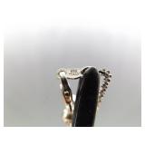 .925 Sterling Silver Topaz Crystal Slider Pendant Necklace