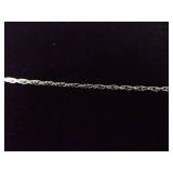 .925 Sterling Silver Stacked Topaz Crystal Pendant Necklace