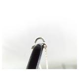 .925 Sterling Silver Stacked Topaz Crystal Pendant Necklace