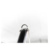 .925 Sterling Silver Stacked Topaz Crystal Pendant Necklace