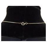 .925 Sterling Silver Marquise Topaz Crystal Vermeil Pendant Necklace