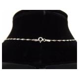 .925 Sterling Silver Opalite Pendant Necklace