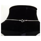 .925 Sterling Silver Large Turquoise Stone Statement Pendant Necklace