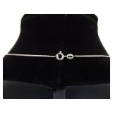 .925 Sterling Silver Blue Agate Pendant Necklace