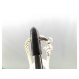 .925 Sterling Silver Amethyst Crystal Pendant Necklace