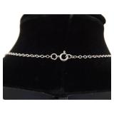 .925 Sterling Silver Semi Polished Raw Amethyst Pendant Necklace