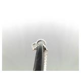 .925 Sterling Silver Semi Polished Raw Amethyst Pendant Necklace