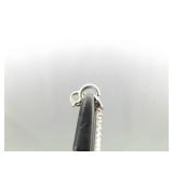 .925 Sterling Silver Semi Polished Raw Amethyst Pendant Necklace