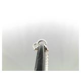 .925 Sterling Silver Semi Polished Raw Amethyst Pendant Necklace