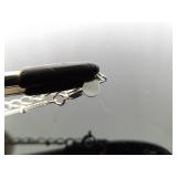 .925 Sterling Silver Rose Quartz Pyramid Pendant Necklace