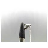 .925 Sterling Silver Jade Cabochon Pendant Necklace