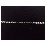 .925 Sterling Silver Green Turquoise Pendant Necklace