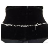 .925 Sterling Silver Green Turquoise Pendant Necklace