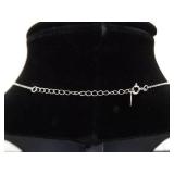 .925 Sterling Silver Green Turquoise Pendant Necklace