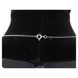 .925 Sterling Silver Calcedony Dragons Veins Agate Pendant Necklace