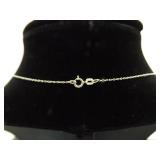 .925 Sterling Silver Moss Agate Pendant Necklace