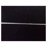 .925 Sterling Silver Black Sapphire Crystal Leaf Pendant Necklace