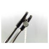 .925 Sterling Silver Black Sapphire Crystal Leaf Pendant Necklace