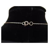 .925 Sterling Silver Moss Agate Pendant Necklace