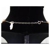 .925 Sterling Silver Liquid Silver Genuine Pearl Necklace
