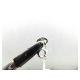 .925 Sterling Silver 10k Yellow Gold and Diamond Accented Jane Seymour Open Heart Pendant Necklace