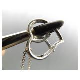 .925 Sterling Silver Diamond Accented Heart Pendant Necklace