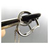 .925 Sterling Silver Diamond Accented Heart Pendant Necklace