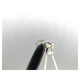 .925 Sterling Silver Diamond Accented Heart Pendant Necklace