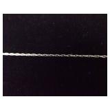 .925 Sterling Silver Diamond and Sapphire Crystal Accented Infinity Pendant Necklace