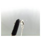 .925 Sterling Silver Diamond and Sapphire Crystal Accented Infinity Pendant Necklace