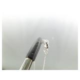 .925 Sterling Silver Diamond and Sapphire Crystal Accented Infinity Pendant Necklace