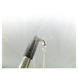 .925 Sterling Silver Diamond and Sapphire Crystal Accented Infinity Pendant Necklace