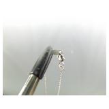 .925 Sterling Silver Diamond and Sapphire Crystal Accented Infinity Pendant Necklace