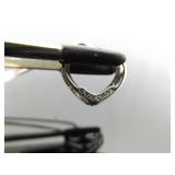 .925 Sterling Silver Diamond Accented Heart Pendant Necklace