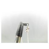 .925 Sterling Silver Zirconia Swirl Pendant Necklace