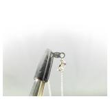 .925 Sterling Silver Zirconia Swirl Pendant Necklace