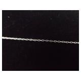 .925 Sterling Silver Zirconia Bar Pendant Necklace