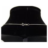 .925 Sterling Silver Zirconia Solitaire Pendant Necklace