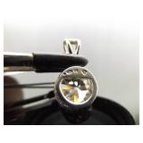 .925 Sterling Silver Zirconia Solitaire Pendant Necklace